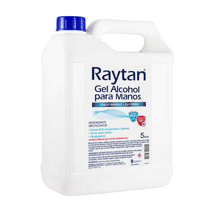 GEL ALCOHOL HIGIENIZANTE CON GLICERINA Y VIT. E RAYTAN 5L