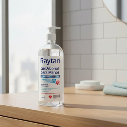 GEL ALCOHOL HIGIENIZANTE DE MANOS RAYTAN CON GLICERINA Y VITAMINA E 1L