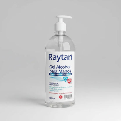 GEL ALCOHOL HIGIENIZANTE DE MANOS RAYTAN CON GLICERINA Y VITAMINA E 1L