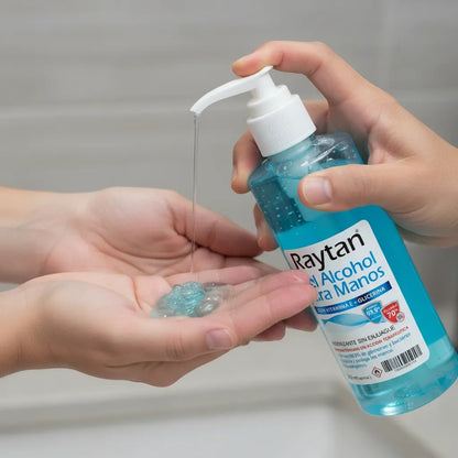 GEL ALCOHOL HIGIENIZANTE DE MANOS RAYTAN CON GLICERINA Y VITAMINA E Frasco 250mL