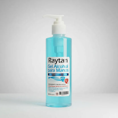 GEL ALCOHOL HIGIENIZANTE DE MANOS RAYTAN CON GLICERINA Y VITAMINA E Frasco 250mL