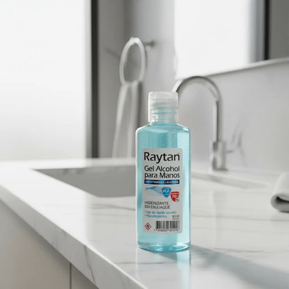 GEL ALCOHOL HIGIENIZANTE DE MANOS RAYTAN CON GLICERINA Y VITAMINA E Frasco 60mL