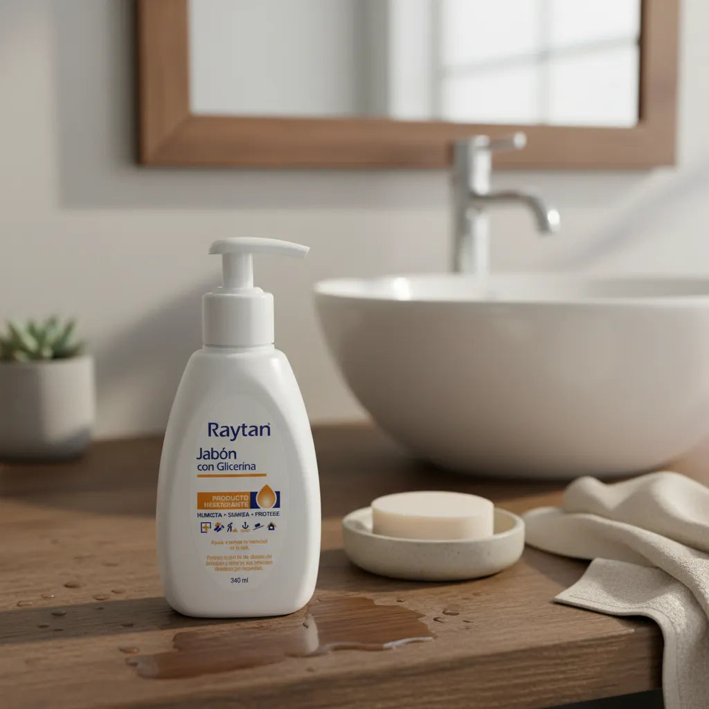 JABÓN CON GLICERINA RAYTAN HIGIENE PROFUNDA Frasco 340mL
