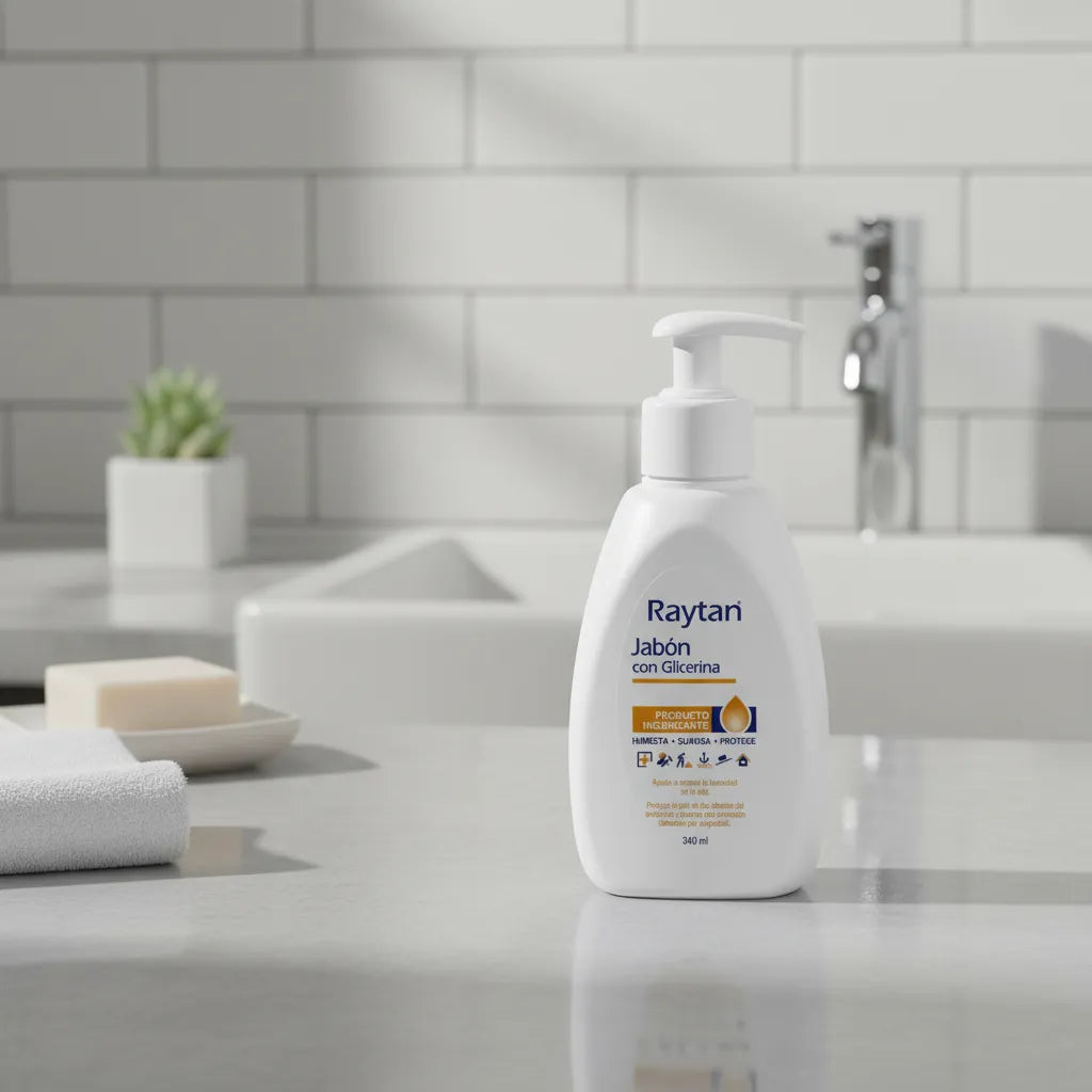 JABÓN CON GLICERINA RAYTAN HIGIENE PROFUNDA Frasco 340mL