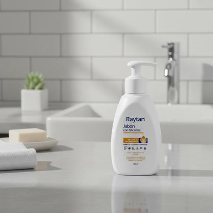 JABÓN CON GLICERINA RAYTAN HIGIENE PROFUNDA Frasco 340mL
