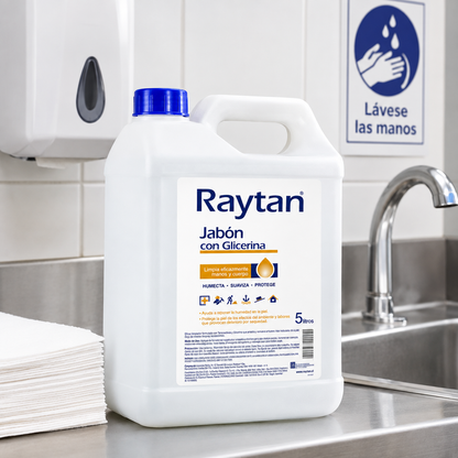 JABÓN CON GLICERINA RAYTAN. HIGIENE PROFUNDA 5L