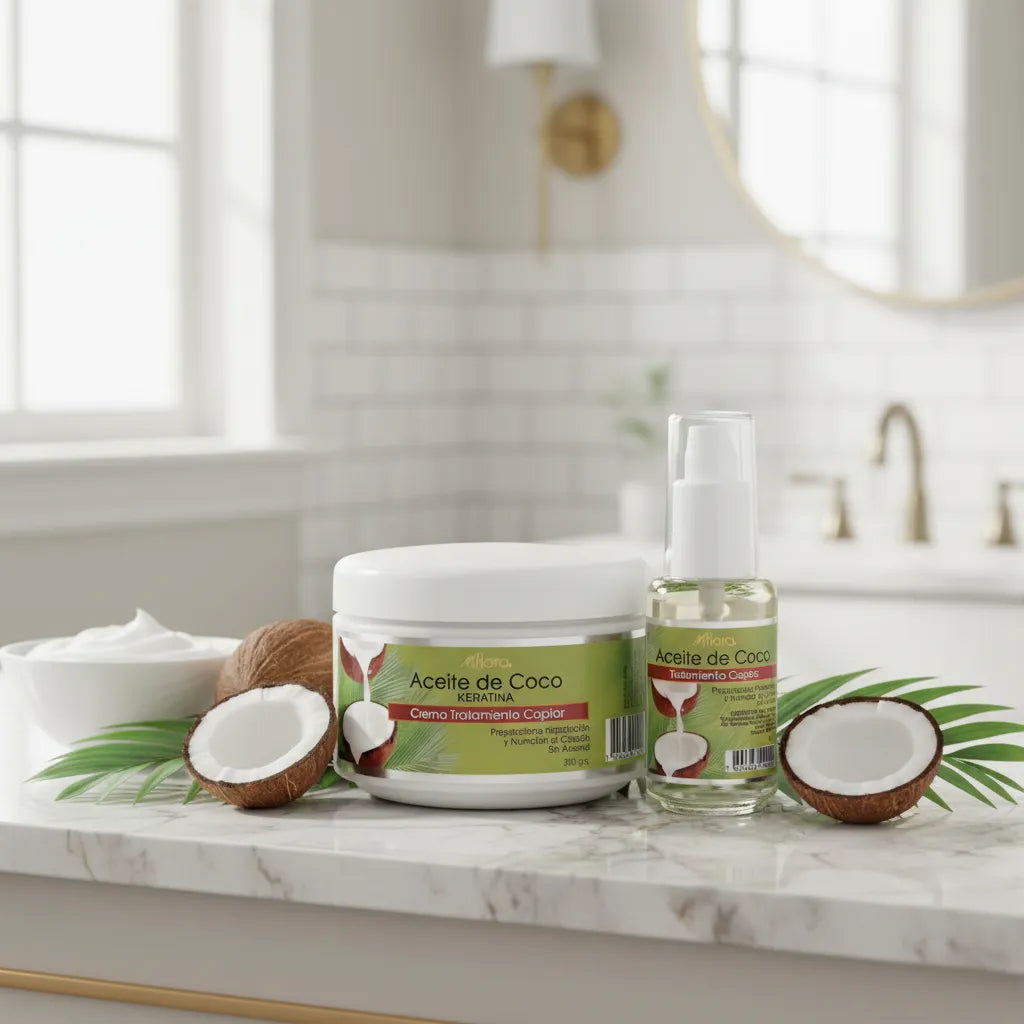 PACK CREMA + ACEITE CAPILAR COCO KERATINA