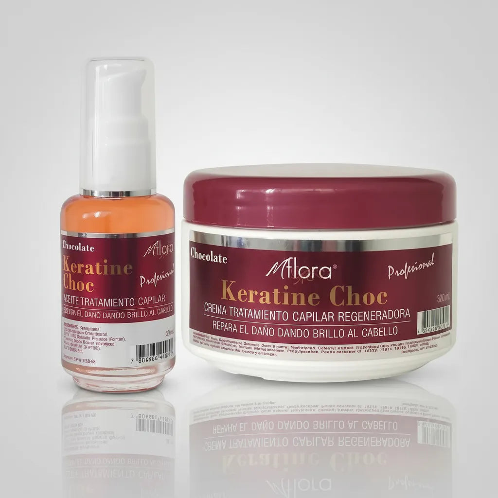 PACK CREMA + ACEITE CAPILAR KERATINE CHOC
