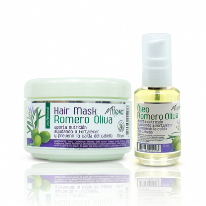 PACK CREMA + ACEITE CAPILAR ROMERO OLIVA